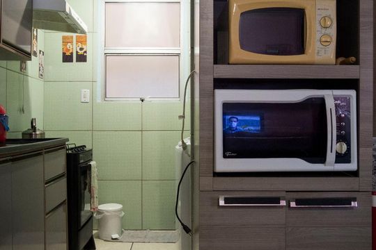 Cozinha de apartamento à venda com 2 quartos, 43m² em Campo Novo, Porto Alegre