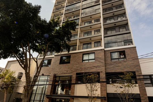 Fachada de kitnet/studio para alugar com 1 quarto, 26m² em Indianópolis, São Paulo
