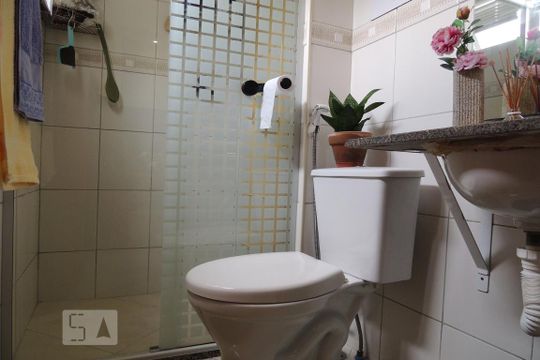 Banheiro da Suíte de apartamento à venda com 2 quartos, 70m² em Taquara, Rio de Janeiro