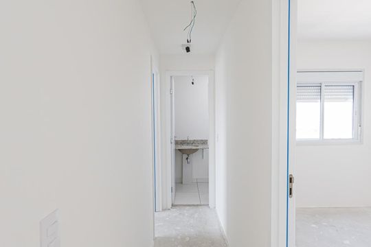 Banheiro Corredor de apartamento à venda com 2 quartos, 60m² em Vila Gomes Cardim, São Paulo