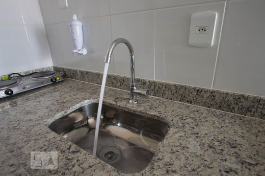 Cozinha - pia de apartamento para alugar com 1 quarto, 23m² em Iguatemi, Ribeirão Preto