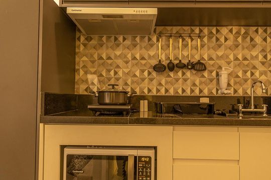 Cozinha de kitnet/studio à venda com 1 quarto, 25m² em Perdizes, São Paulo