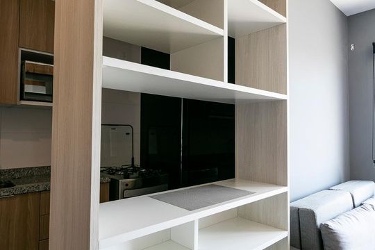Cozinha - Estante de apartamento para alugar com 1 quarto, 36m² em Brás, São Paulo