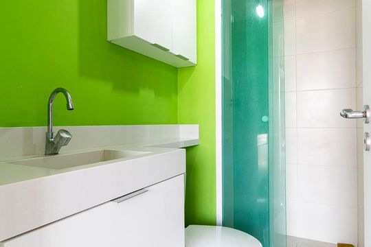 Banheiro de apartamento para alugar com 1 quarto, 36m² em Brás, São Paulo