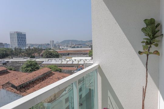 Varanda da Sala de apartamento à venda com 2 quartos, 55m² em São Cristóvão, Rio de Janeiro