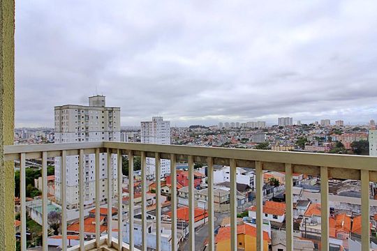 Varanda da Sala de apartamento para alugar com 2 quartos, 52m² em Vila Príncipe de Gales, Santo André