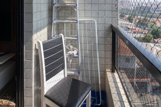 Varanda da Sala de apartamento à venda com 2 quartos, 70m² em Baeta Neves, São Bernardo do Campo