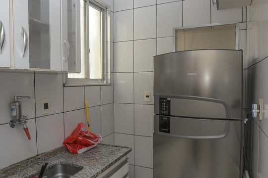 Cozinha de apartamento à venda com 1 quarto, 40m² em Estácio, Rio de Janeiro