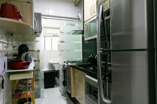 Cozinha de apartamento à venda com 3 quartos, 65m² em Chácara Seis de Outubro, São Paulo