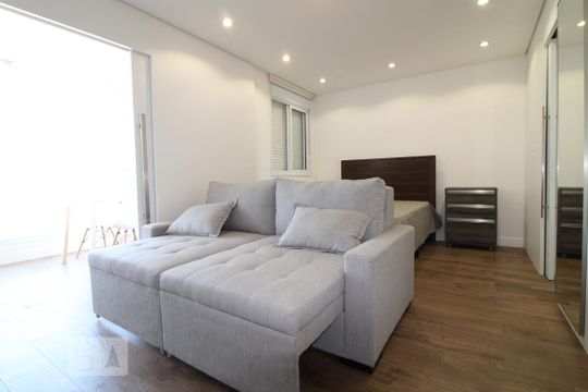 Sala de apartamento para alugar com 1 quarto, 35m² em Campo Belo, São Paulo
