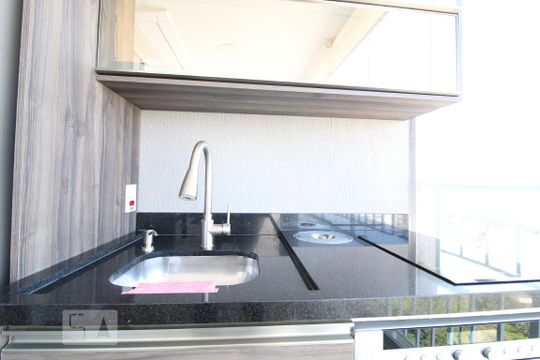 Pia da Cozinha de apartamento para alugar com 1 quarto, 35m² em Campo Belo, São Paulo