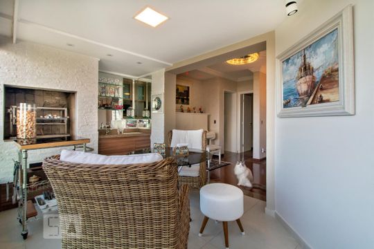 Varanda da Sala de apartamento para alugar com 5 quartos, 230m² em Jardim Fonte do Morumbi, São Paulo