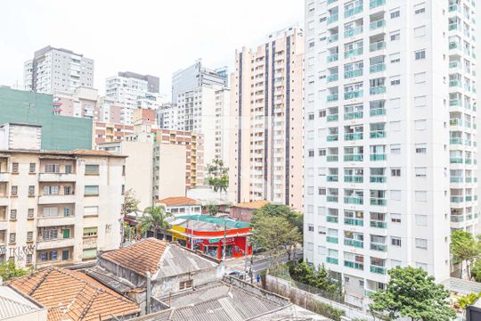 Vista da Varanda de apartamento para alugar com 1 quarto, 40m² em Consolação, São Paulo