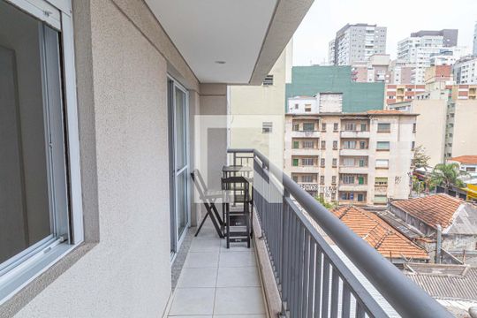 Varanda da Sala de apartamento para alugar com 1 quarto, 40m² em Consolação, São Paulo