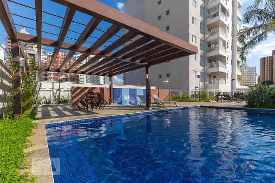 Área comum - Piscina de apartamento para alugar com 1 quarto, 50m² em Cambuí, Campinas