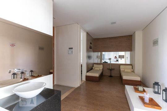 Área comum - Sauna de apartamento para alugar com 1 quarto, 50m² em Cambuí, Campinas