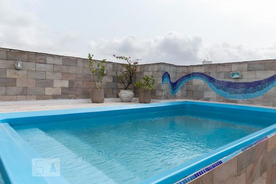 Piscina de apartamento para alugar com 3 quartos, 270m² em José Menino, Santos