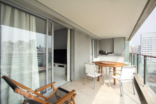 varanda de apartamento para alugar com 1 quarto, 71m² em Vila Nova Conceição, São Paulo