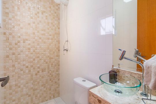 Banheiro de apartamento à venda com 3 quartos, 140m² em Utinga, Santo André