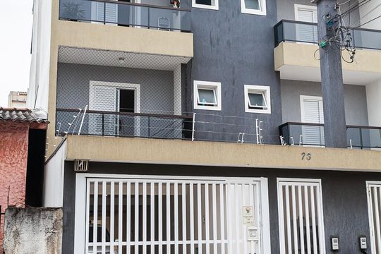 Fachada de apartamento à venda com 2 quartos, 55m² em Vila Aquilino, Santo André