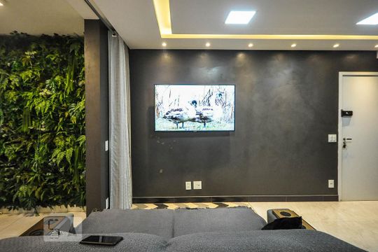 Sala de tv de kitnet/studio para alugar com 1 quarto, 37m² em Real Parque, São Paulo