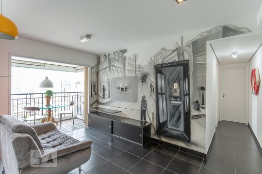 Sala de apartamento para alugar com 2 quartos, 53m² em Barra Funda, São Paulo