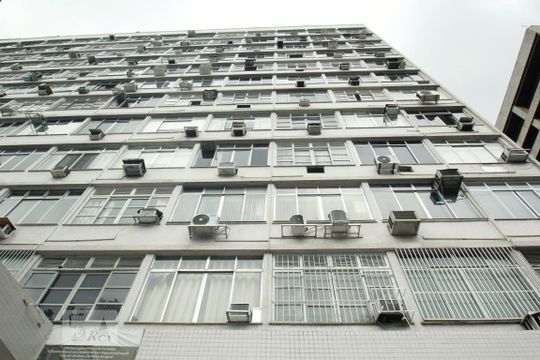 Fachada do Prédio de kitnet/studio para alugar com 1 quarto, 28m² em Botafogo, Rio de Janeiro