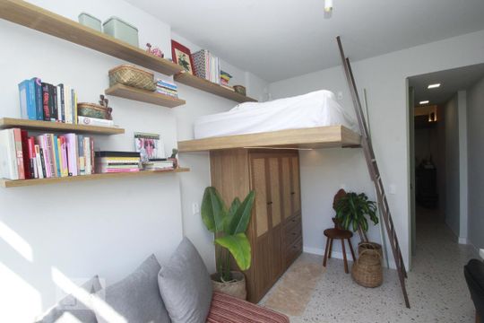 Sala/Quarto de kitnet/studio para alugar com 1 quarto, 28m² em Botafogo, Rio de Janeiro