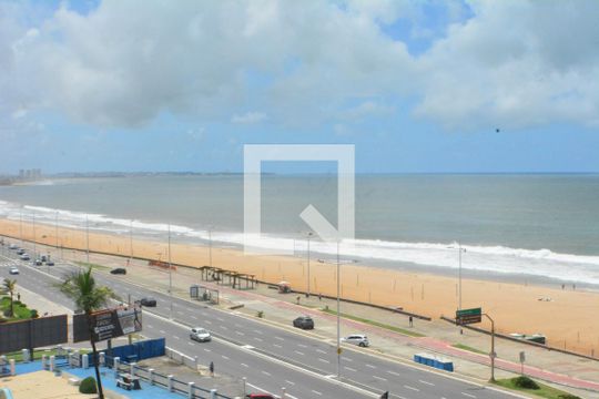 Área com varanda e vista para o mar de apartamento para alugar com 1 quarto, 60m² em Armação, Salvador