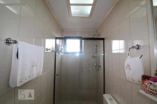 Banheiro 1 suite de apartamento à venda com 3 quartos, 120m² em Barcelona, São Caetano do Sul