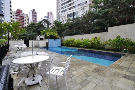 Área comum - Piscina de apartamento à venda com 3 quartos, 130m² em Vila Andrade, São Paulo