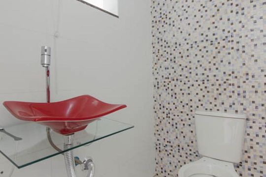 Área Comum - WC Churrasqueira de casa de condomínio à venda com 2 quartos, 42m² em Vila Granada, São Paulo