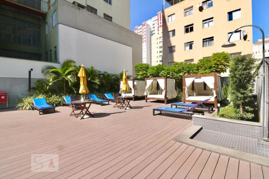 Área comum - Piscina de kitnet/studio à venda com 1 quarto, 50m² em Bela Vista, São Paulo