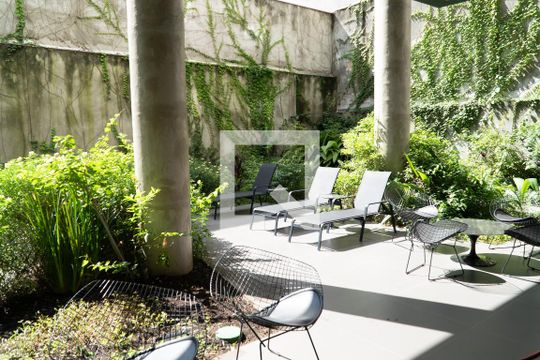 Área comum - Solarium de kitnet/studio para alugar com 1 quarto, 27m² em Vila Buarque, São Paulo