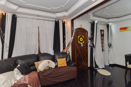 Sala de Estar de casa de condomínio à venda com 3 quartos, 180m² em Jardim Cocaia, Guarulhos