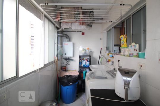 Área serviço de apartamento à venda com 3 quartos, 127m² em Santa Paula, São Caetano do Sul