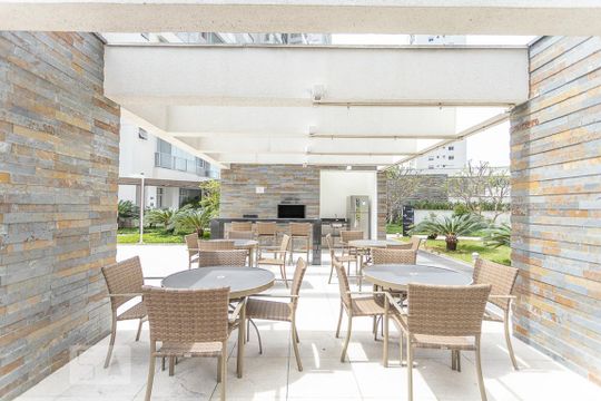 Área comum - Churrasqueira de apartamento à venda com 1 quarto, 55m² em Vila Anastácio, São Paulo