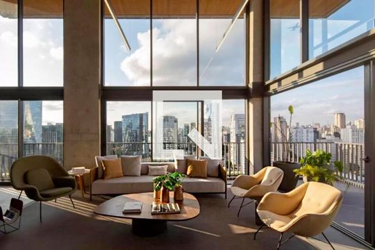 Área comum de kitnet/studio para alugar com 1 quarto, 45m² em Vila Nova Conceição, São Paulo