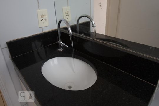 Banheiro - pia de apartamento para alugar com 2 quartos, 47m² em Distrito de Bonfim Paulista, Ribeirão Preto