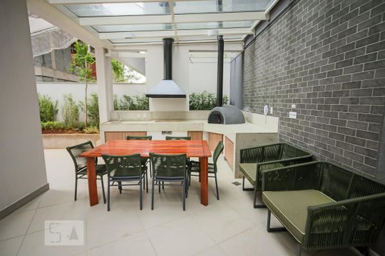 Área comum - Churrasqueira de kitnet/studio para alugar com 1 quarto, 44m² em Butantã, São Paulo