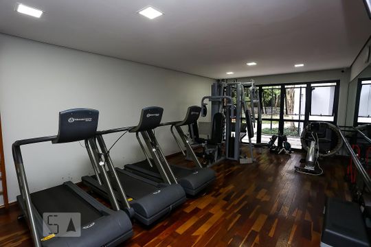 Área comum - Academia de apartamento para alugar com 1 quarto, 45m² em Vila Andrade, São Paulo