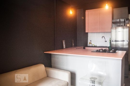 Sala/Cozinha de kitnet/studio à venda com 1 quarto, 31m² em Bela Vista, São Paulo