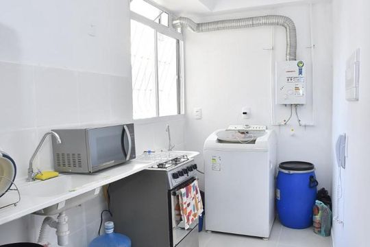 Cozinha de apartamento à venda com 2 quartos, 45m² em Pechincha, Rio de Janeiro