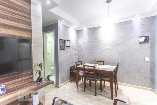 Sala de estar de apartamento para alugar com 2 quartos, 53m² em Nova Petrópolis, São Bernardo do Campo