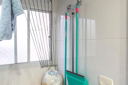Área de serviço de apartamento para alugar com 2 quartos, 53m² em Nova Petrópolis, São Bernardo do Campo