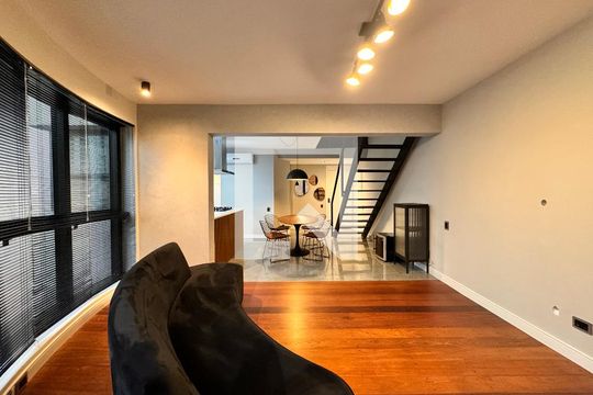 Sala de apartamento para alugar com 1 quarto, 98m² em Jardim, Santo André