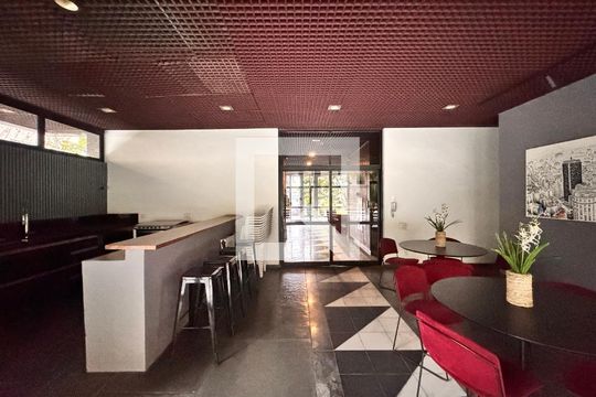 Área comum - Salão de festas de apartamento para alugar com 1 quarto, 98m² em Jardim, Santo André