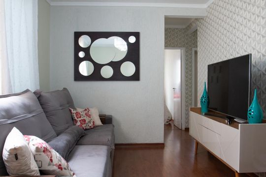 Sala de apartamento para alugar com 3 quartos, 63m² em Gávea, Uberlândia