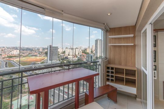 Varanda da Sala de apartamento à venda com 2 quartos, 86m² em Jardim Aeroporto, São Paulo