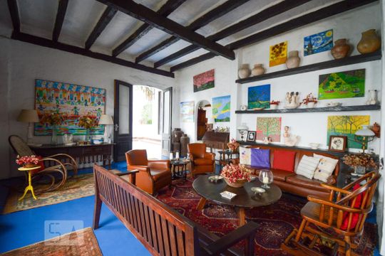 Sala de casa à venda com 6 quartos, 500m² em São Conrado, Rio de Janeiro